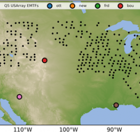 a graph showing the distribution of impedance tensors across the contiguous United States